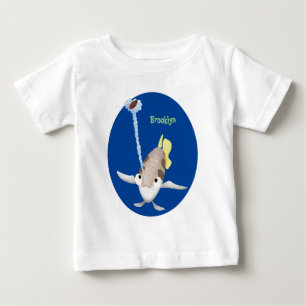 Cute Archerfish cartoon illustration  Baby T-Shirt
