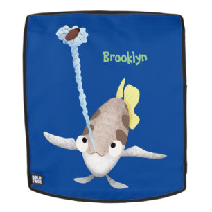 Cute Archerfish cartoon illustration Backpack