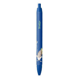 Cute Archerfish cartoon illustration Black Ink Pen