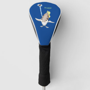 Cute Archerfish cartoon illustration Golf Head Cover