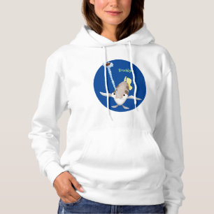 Cute Archerfish cartoon illustration  Hoodie