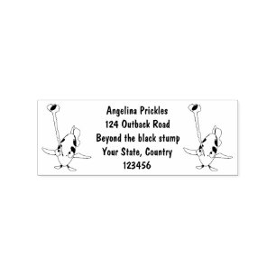 Cute Archerfish cartoon illustration Rubber Stamp