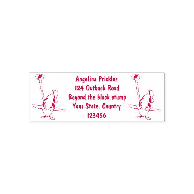 Cute Archerfish cartoon illustration Self-inking Stamp (Design)