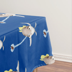 Cute Archerfish cartoon illustration  Tablecloth