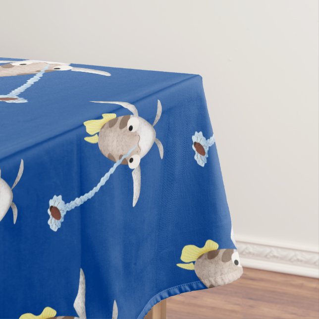 Cute Archerfish cartoon illustration  Tablecloth (In Situ)