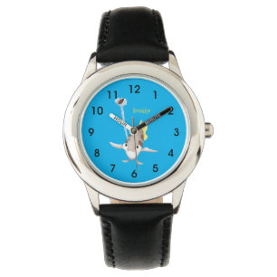 Cute Archerfish cartoon illustration Watch