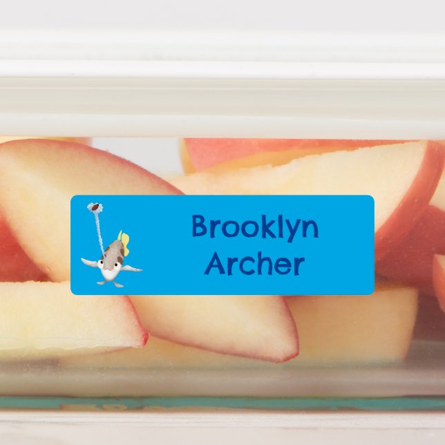 Cute Archerfish cartoon personalised (Affixed)