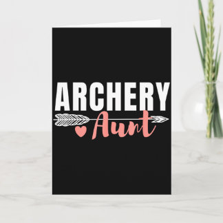 Cute archery aunt matching family team photo card