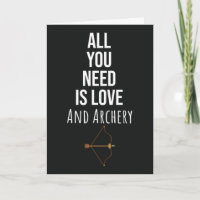 Cute Archery Lover Cards Bow Arrow Archer