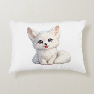 Cute Arctic Fox Cosy Positive Vibes Design Decorative Cushion
