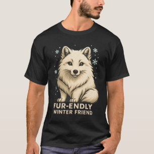 Cute Arctic Fox – “Fur-endly Winter Friend” T-Shirt