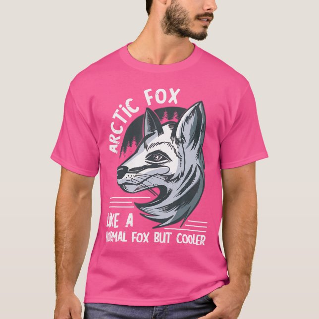 Cute Arctic Like A Normal Fox Landscape Arctic Fox T-Shirt (Front)