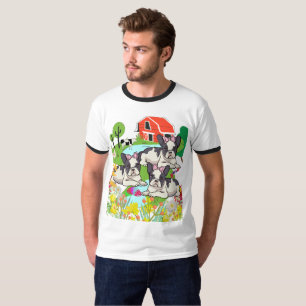 Cute Arizona Black And White Pitbull Puppies T-Shirt