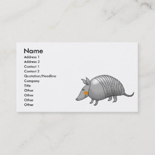 Cute armadillo business card