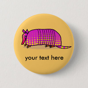 Cute armadillo button