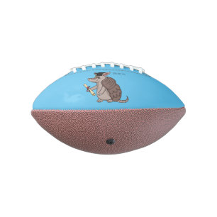 Cute armadillo with graduation cap cartoon football
