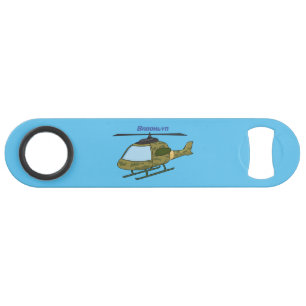 Cute army camoflage helicopter cartoon