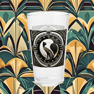 Cute Art Deco cat lovers Glass