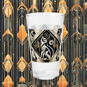 Cute Art Deco cat lovers  Glass
