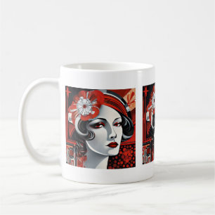 Cute Art Deco Lady Coffee Mug