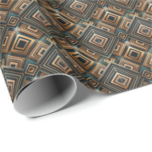 Cute Art Deco tiled pattern  Wrapping Paper