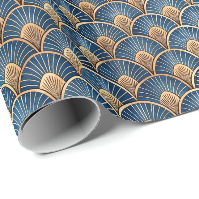 Cute Art Deco tiled pattern  Wrapping Paper (Roll Corner)