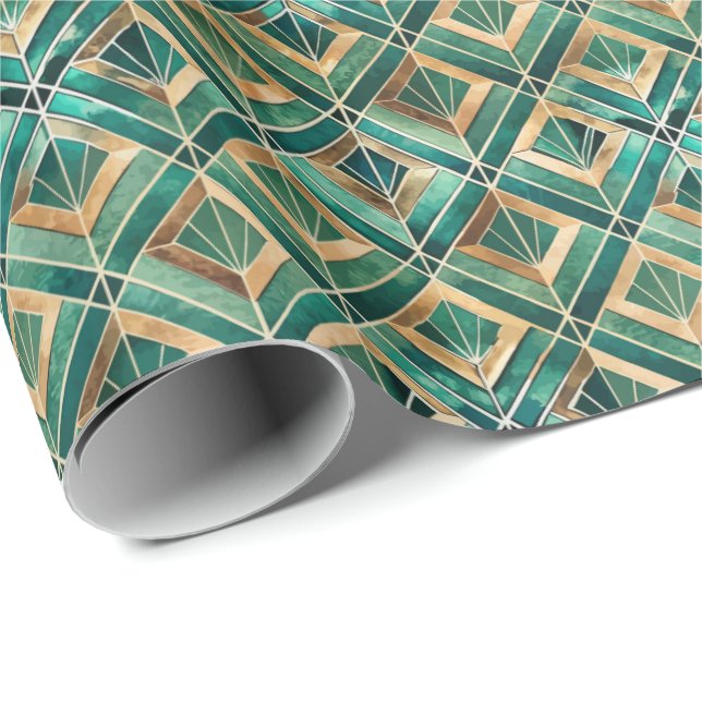 Cute Art Deco tiled pattern Wrapping Paper (Roll Corner)