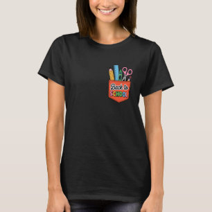 Cute Art Teacher Back to School in Pocket Funny To T-Shirt