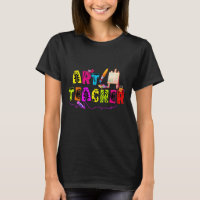 Cute Art Teacher T-Shirt Colourful Back to School