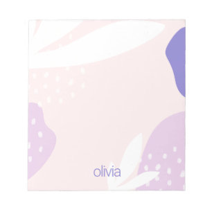 Cute Artistic Pastel Pink Lavender Art Notepad