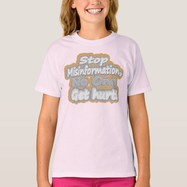 Cute Artwork About "Stop Misinformation". Buy T-Shirt (Front)
