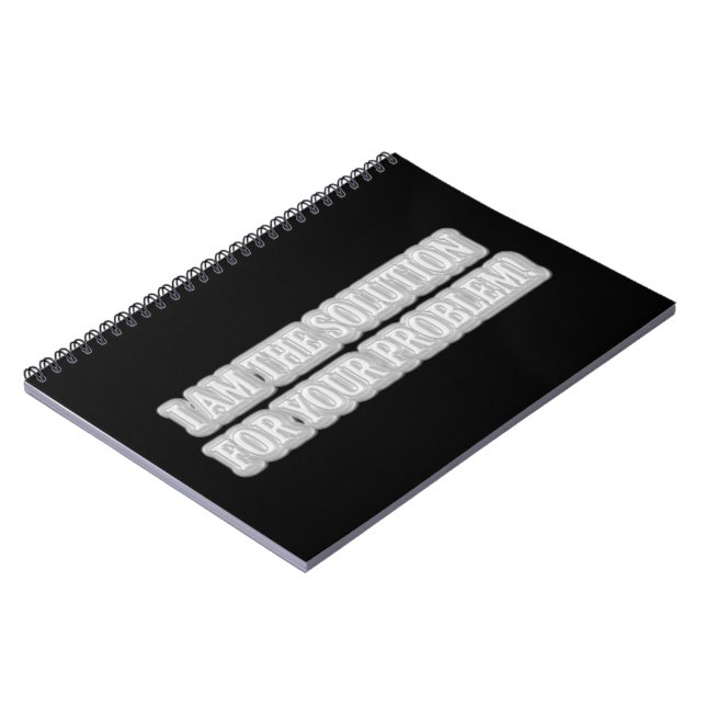 Cute Artwork Design About "I AM THE SOLUTION" Buy Notebook (Left Side)