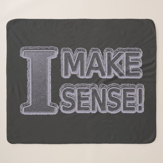Cute Artwork Design About "Make Sense" Buy Sherpa Blanket (Front (Horizontal))
