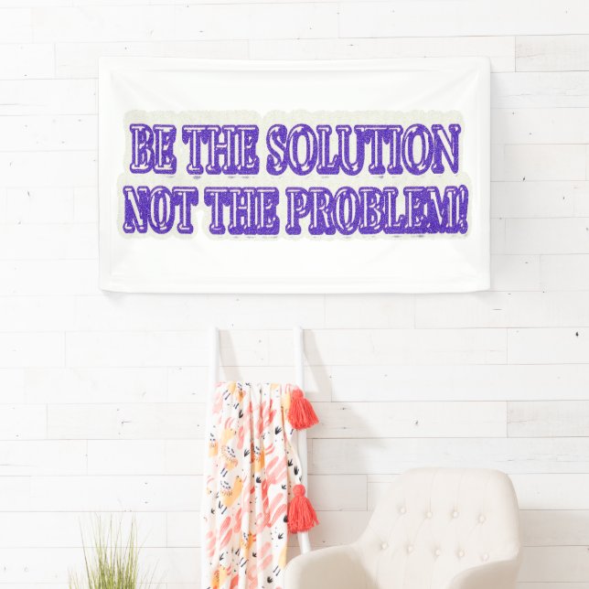 Cute Artwork Design "BE THE SOLUTION" Buy Now Banner (Insitu)