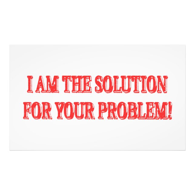 Cute Artwork Design "I AM THE SOLUTION" Buy Photo Print (Front)