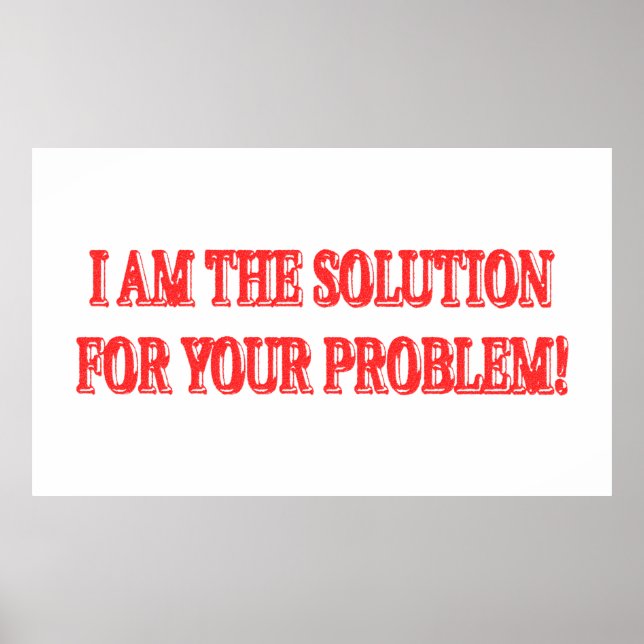 Cute Artwork Design "I AM THE SOLUTION" Buy Poster (Front)