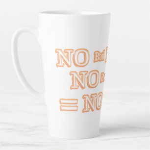 Cute Artwork Design "No Bad Action Equation" Buy Latte Mug