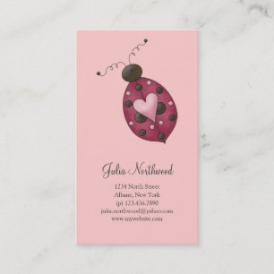 Cute as a Bug · Cerise Ladybug Business Card