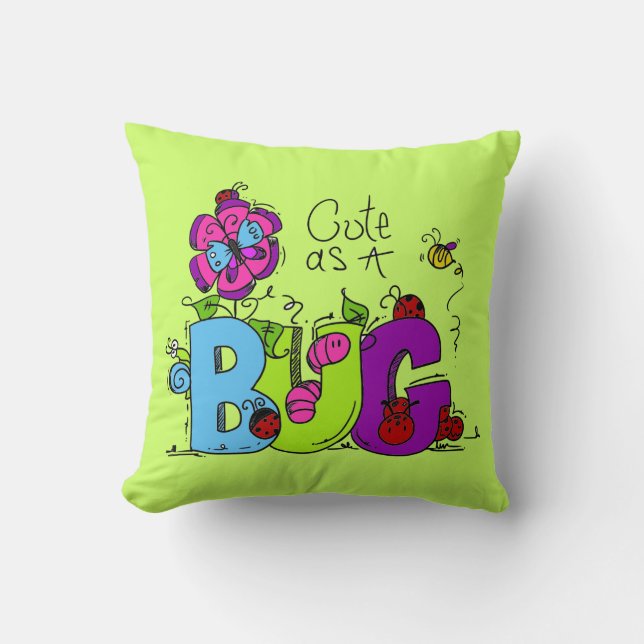 Cute as a Bug Cushion (Front)