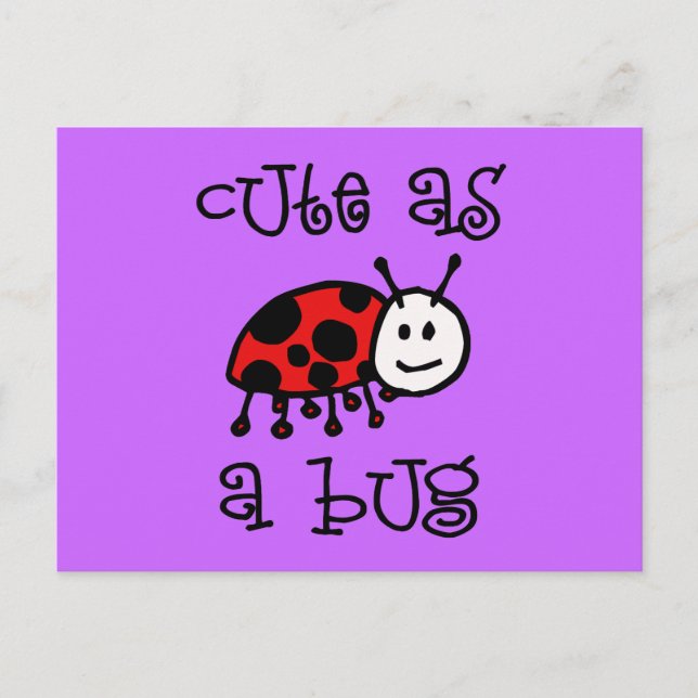 Cute as a Bug Postcard (Front)
