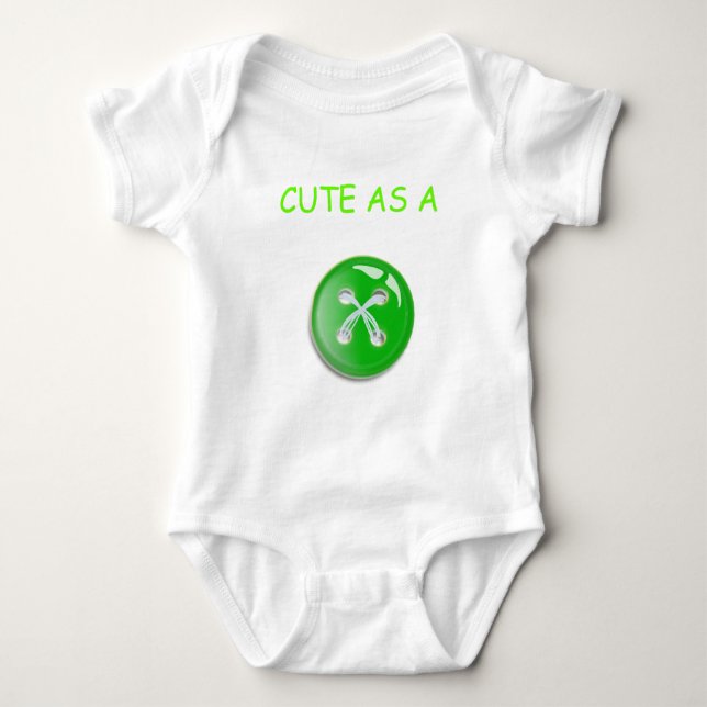 Cute as a Button Baby Bodysuit (Front)