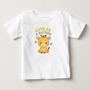Cute as a Button – Baby Giraffe Charm T-Shirt