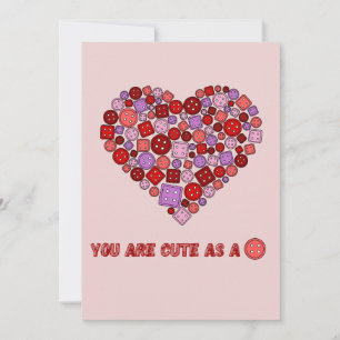 cute as a button holiday card