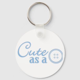Cute as a Button Key Ring