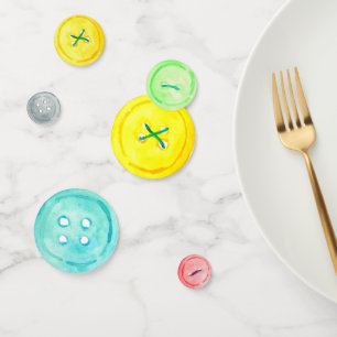 Cute as a button kid party confetti