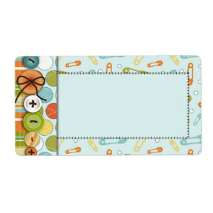 Cute as a Button Name Tag