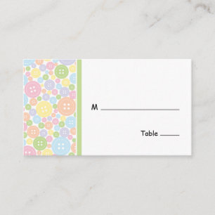 Cute as a Button Table Seating Card