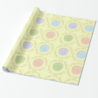 Cute-as-a-Button Wrapping Paper