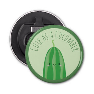 Cute As a Cucumber Funny Cutecumber Bottle Opener