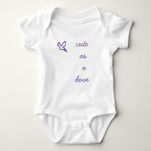 Cute as a dove baby bodysuit